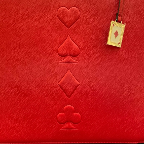 Estee Lauder Red Playing Cards Symbols Cosmetic Makeup Case - Picture 2 of 10